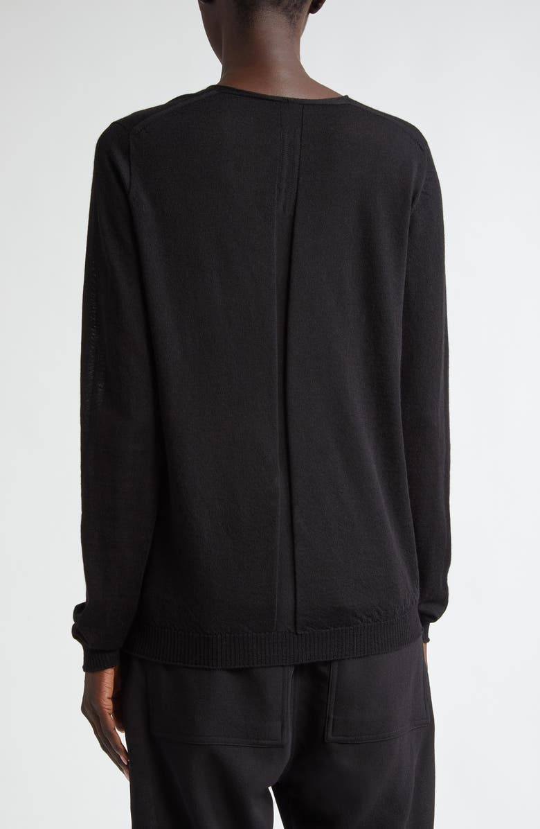 Rick Owens Maglia Wool V-Neck Sweater, Alternate, color, 
