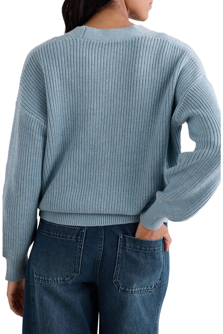 Winding Creek Organic Cotton Cardigan, Alternate, color, BLUE FOG