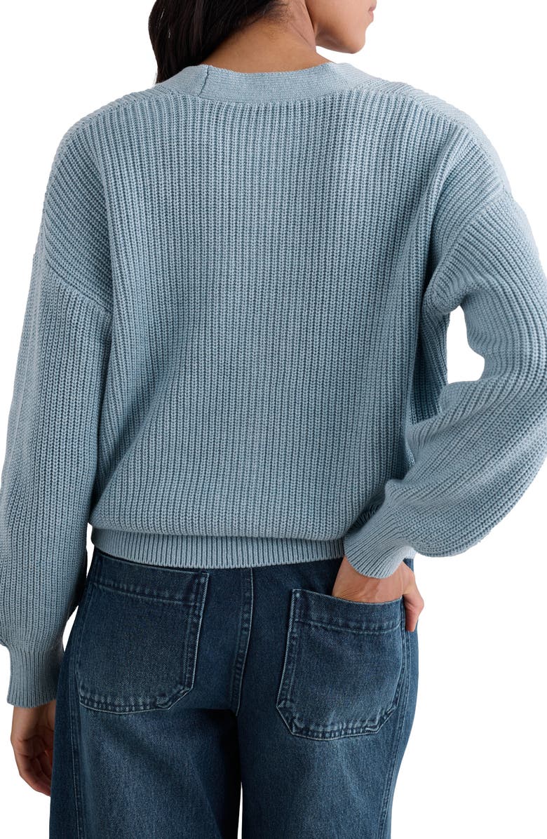 Seasalt Cornwall Winding Creek Organic Cotton Cardigan, Alternate, color, Blue Fog