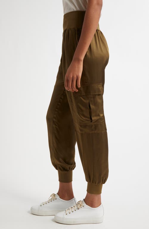 Cinq À Sept Cinq A Sept Giles High Waist Jogger Pants In Dark Olive