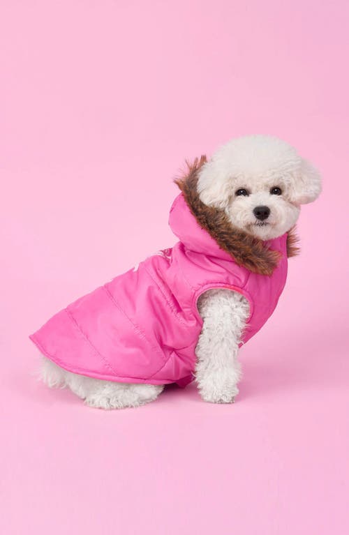 Juicy Couture Faux Fur Hooded Pet Coat