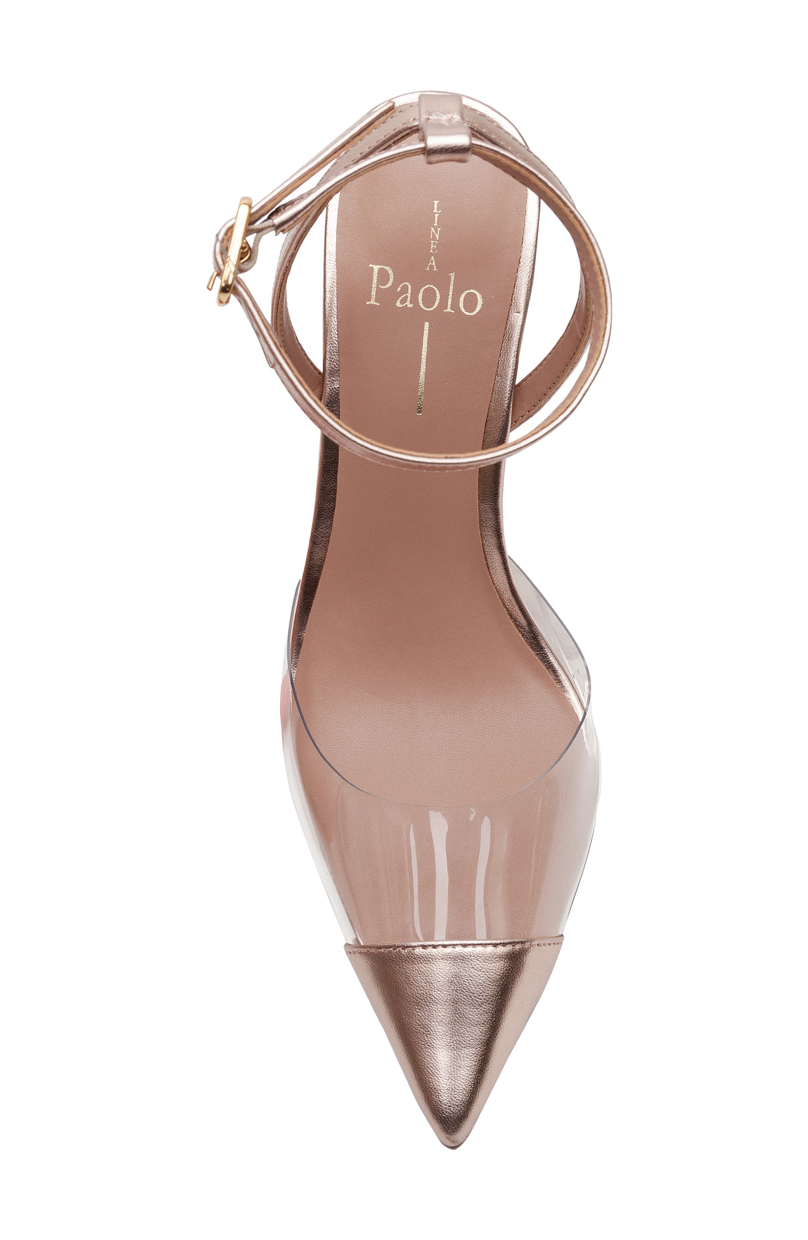 Linea Paolo Yuki Pointed Toe Pump, Alternate, color, Clear/ Rose Quartz