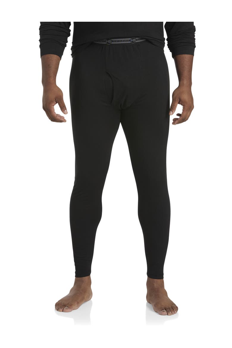Big & Tall Lightweight Thermal Weather Level 1 Performance Thermal Pants, Main, color, BLACK