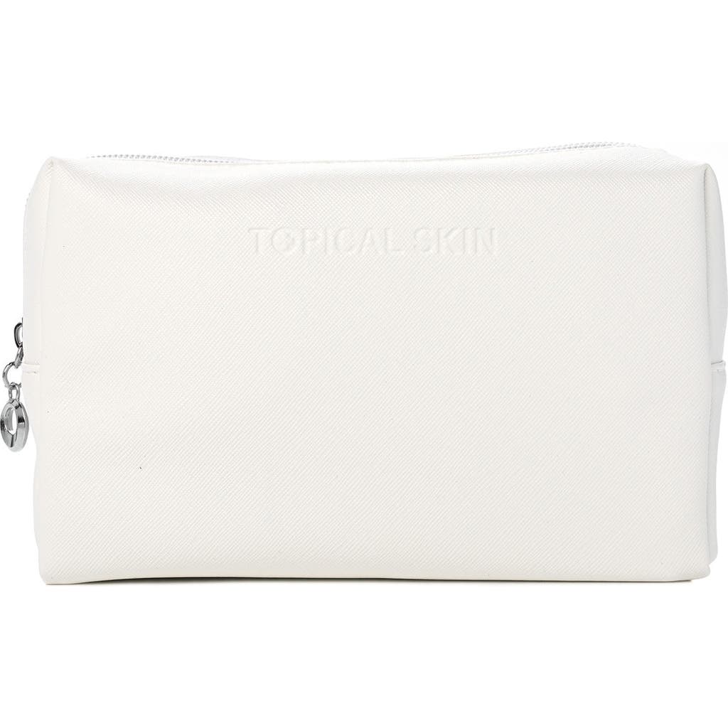 TOPICAL SKIN Vegan Saffiano Leather Classic Cosmetic Bag with zipper  product