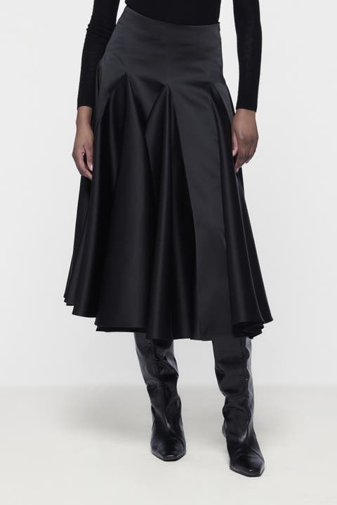 Flared Godet Skirt