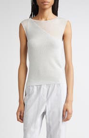 Paloma Wool Nomel Sheer Panel Sleeveless Sweater