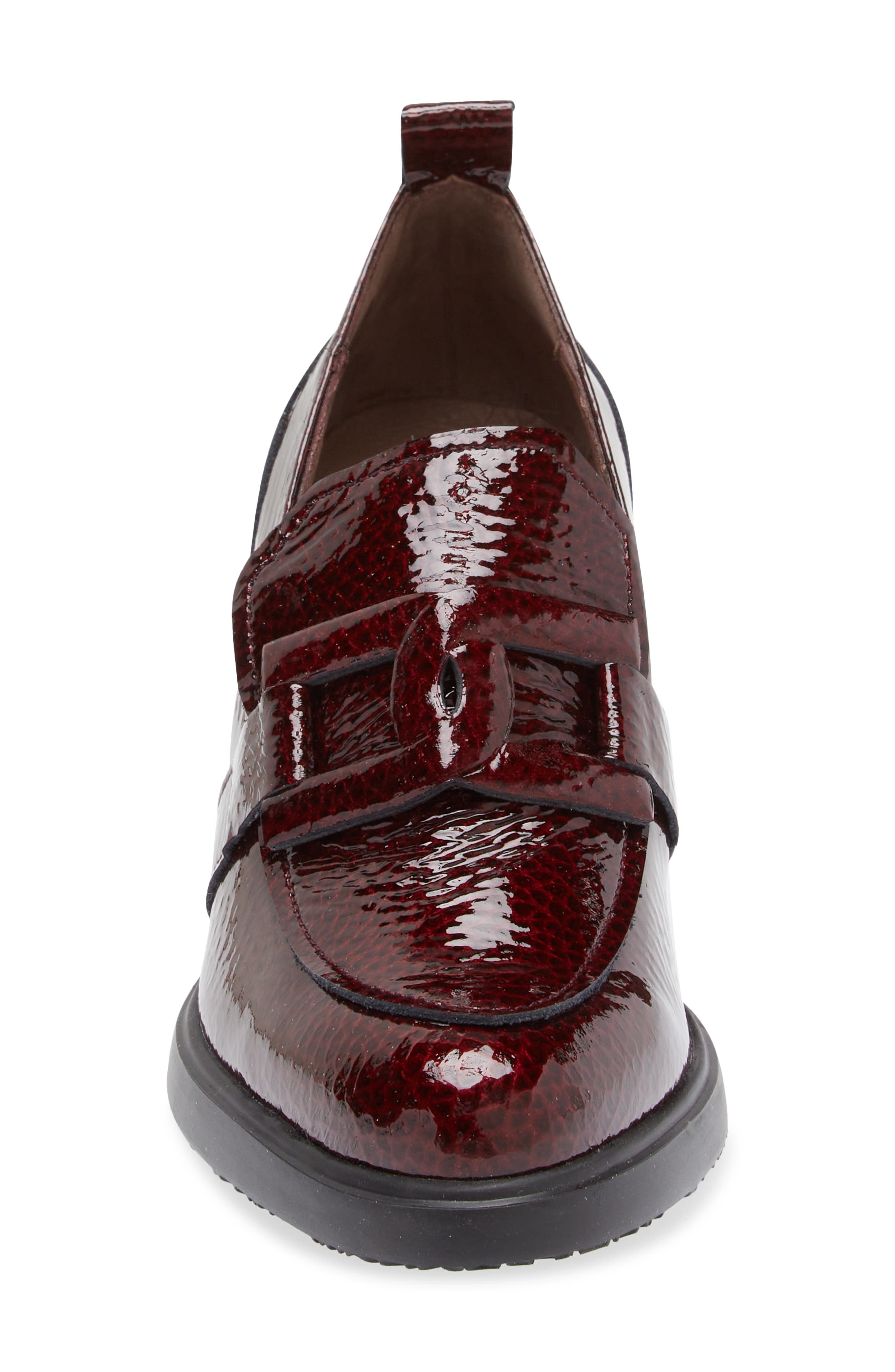 Loafer Pump, Alternate, color, BURGUNDY PATENT LEATHER
