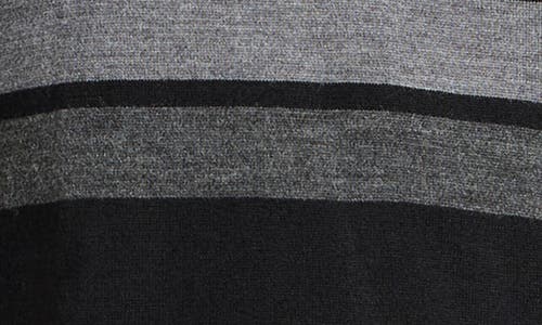 Ted Baker Intarsia Merino Wool Blend Sweater Polo In Black