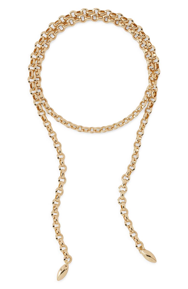 Jennifer Fisher Wraparound Link Necklace, Alternate, color, Yellow Gold