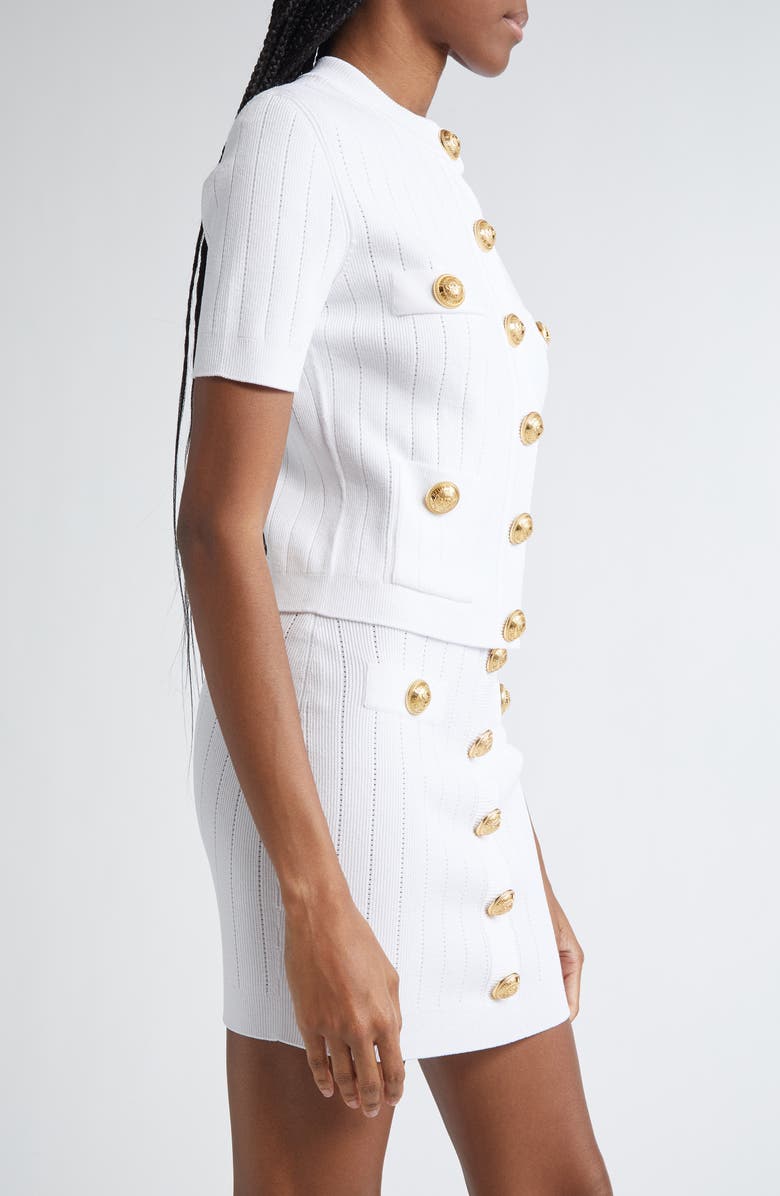 Balmain Four Pocket Cardigan, Alternate, color, 