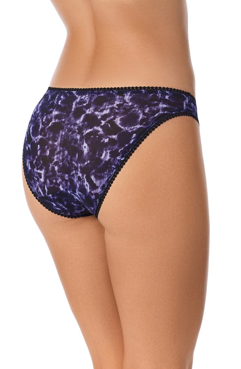 On Gossamer Triple Mesh Print Bikini, Alternate, color, Marble Sea