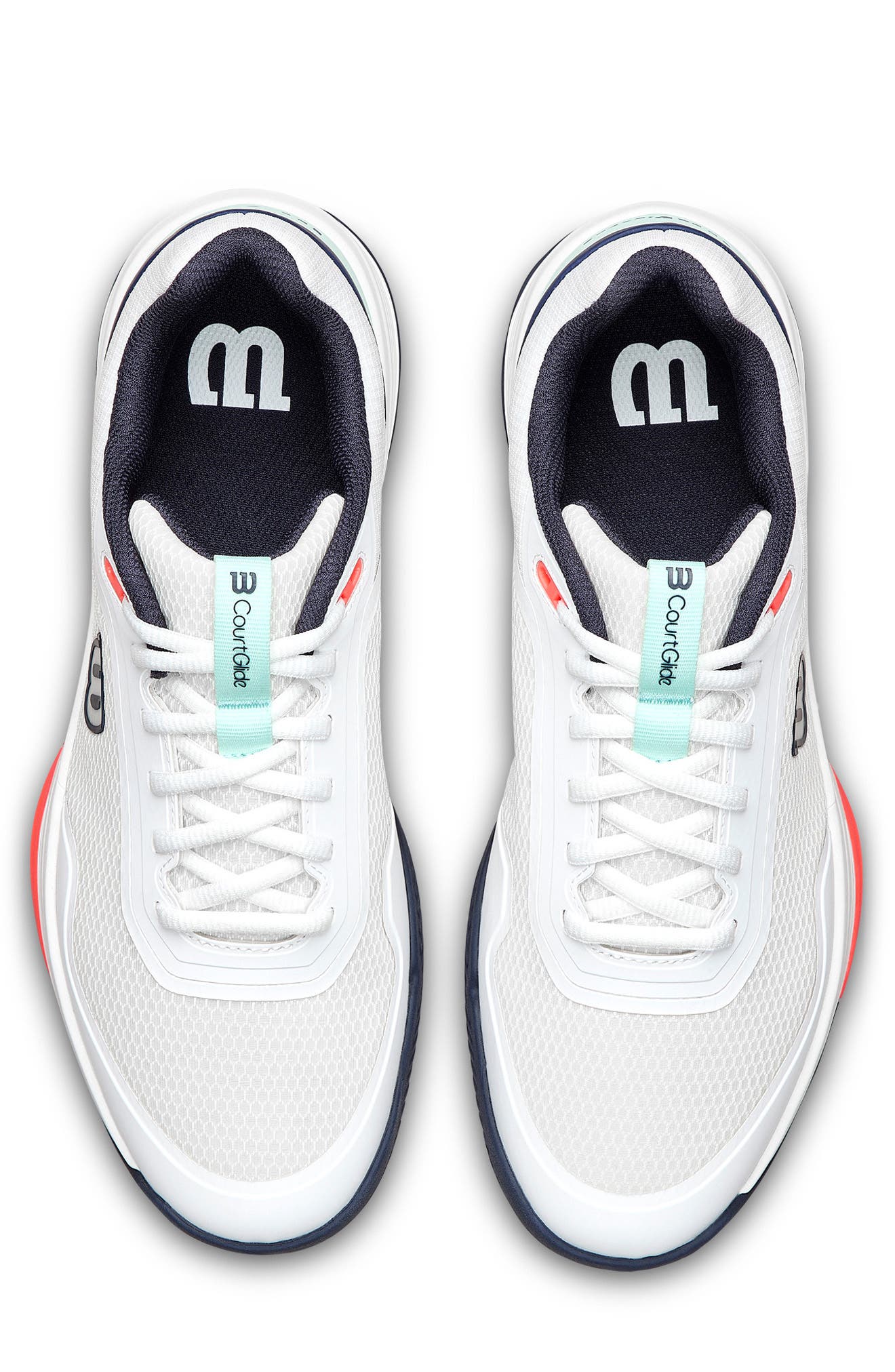 CourtGlide Tennis Shoe, Alternate, color, GRAY DAWN/BAY/FIERY CORAL
