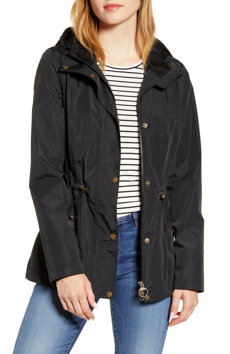 Barbour Vault Waterproof Hooded Raincoat, Main, color, 
