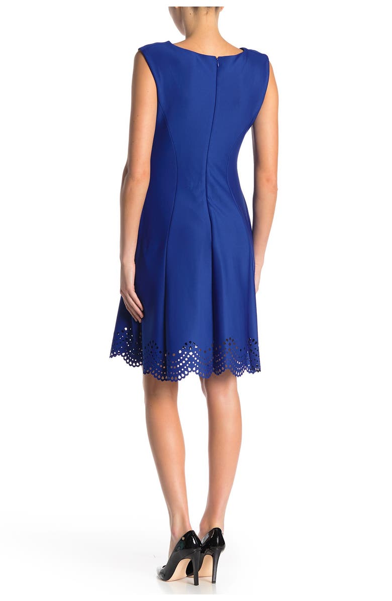 Donna Ricco Boatneck Fit & Flare Dress, Main, color,
