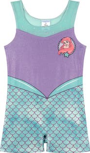 Disney The Little Mermaid Princess Ariel Sleeveless Gymnastics One Piece Romper