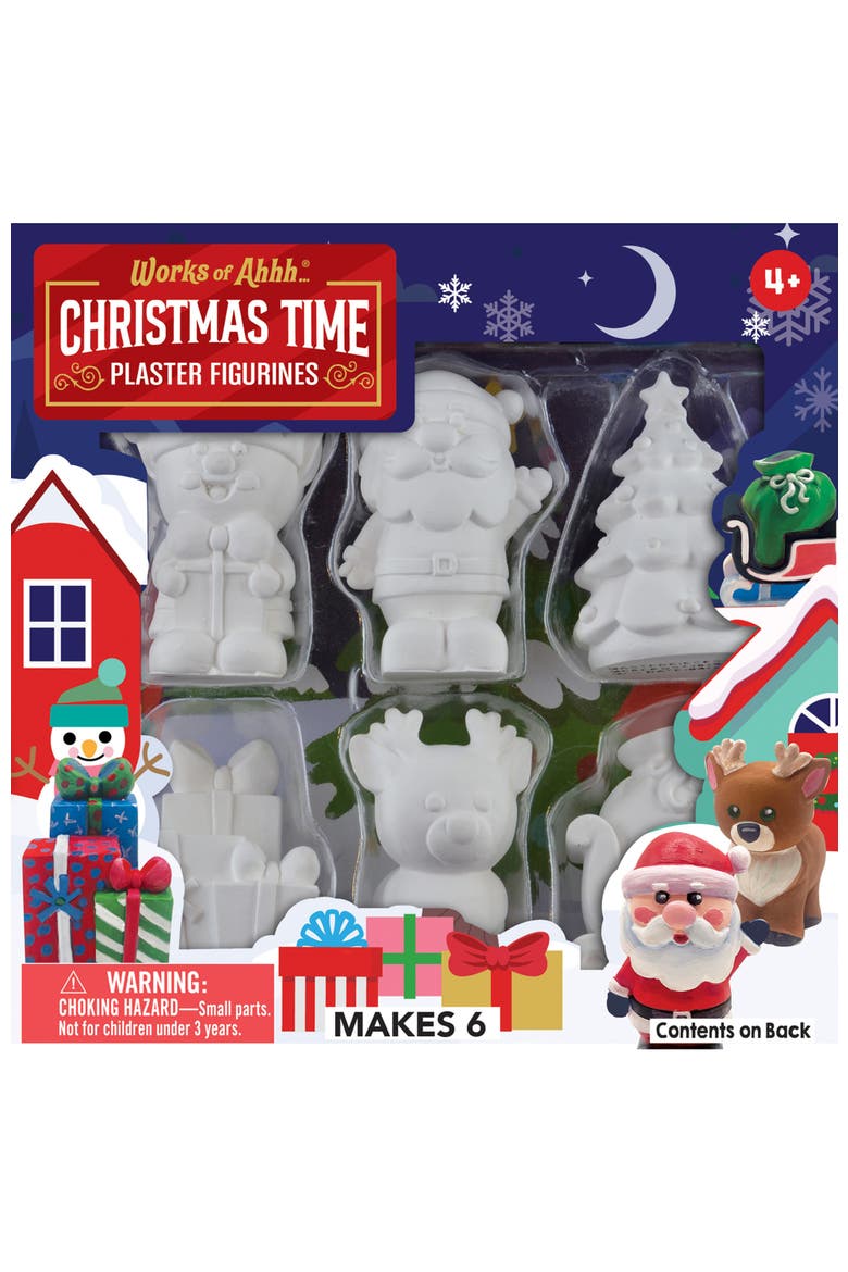 Christmas Time Plaster Figurine Set, Main, color, Multicolor