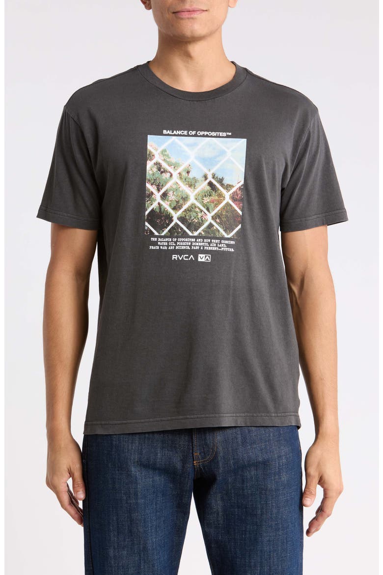 Thru View Cotton Graphic T-Shirt, Main, color, BLACK