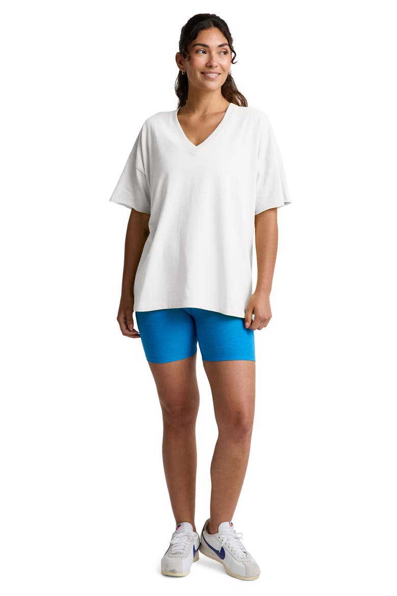 SoftKnit Better Than Ever Oversize V-Neck T-Shirt, Alternate, color, CRISP WHITE