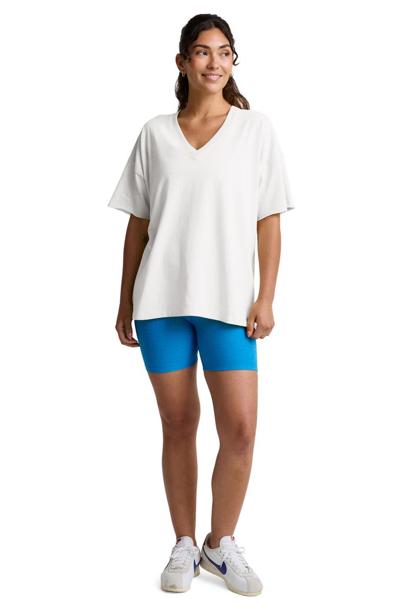 Beyond Yoga SoftKnit Better Than Ever Oversize V-Neck T-Shirt, Alternate, color, Crisp White