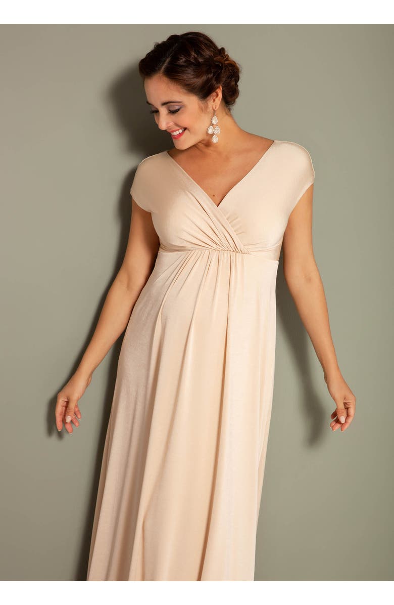 Tiffany Rose Maternity Francesca Maternity Maxi Dress, Alternate, color, Champagne