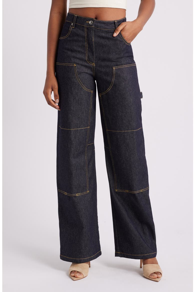 Ashyla Wide Leg Jeans, Main, color, DARK INDIGO