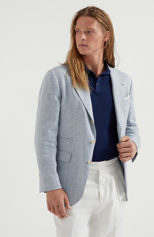 Brunello Cucinelli Polo-style Sweater In Prussian Blue
