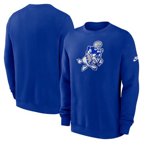 Men's Nike Royal Dallas Cowboys Swing Pass Rewind Club Pullover Sweatshirt