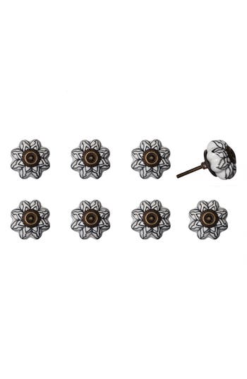 Kinetic 8-pack Knobs In Wavy Black White Line