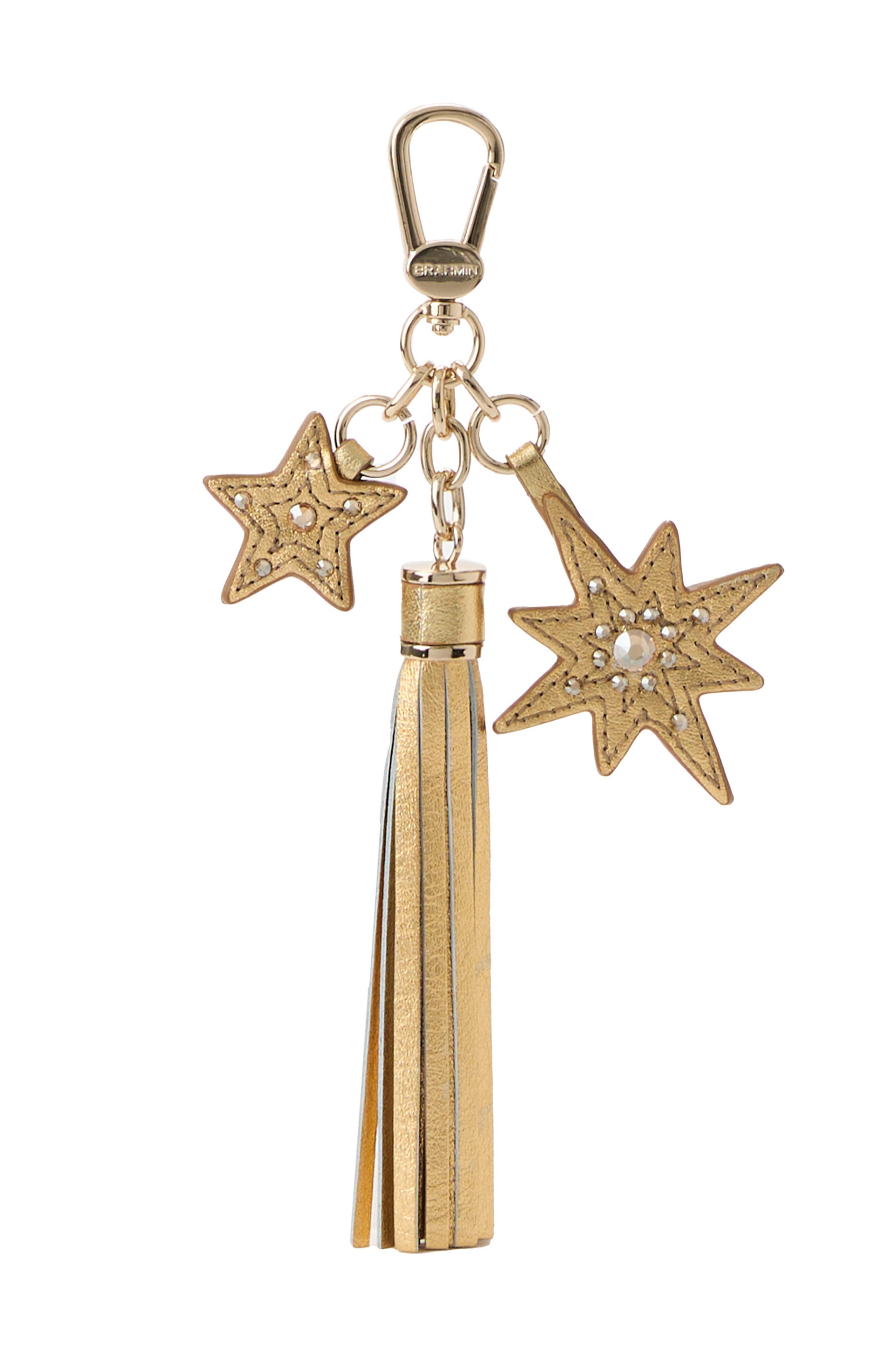 Brahmin Astra Crystal Tassel Charm, Main, color, 