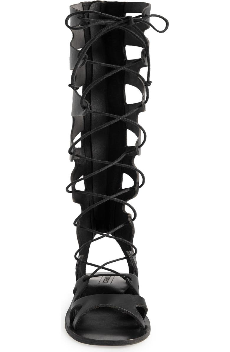 Topshop 'Figtree' Leather Gladiator Sandal, Alternate, color,