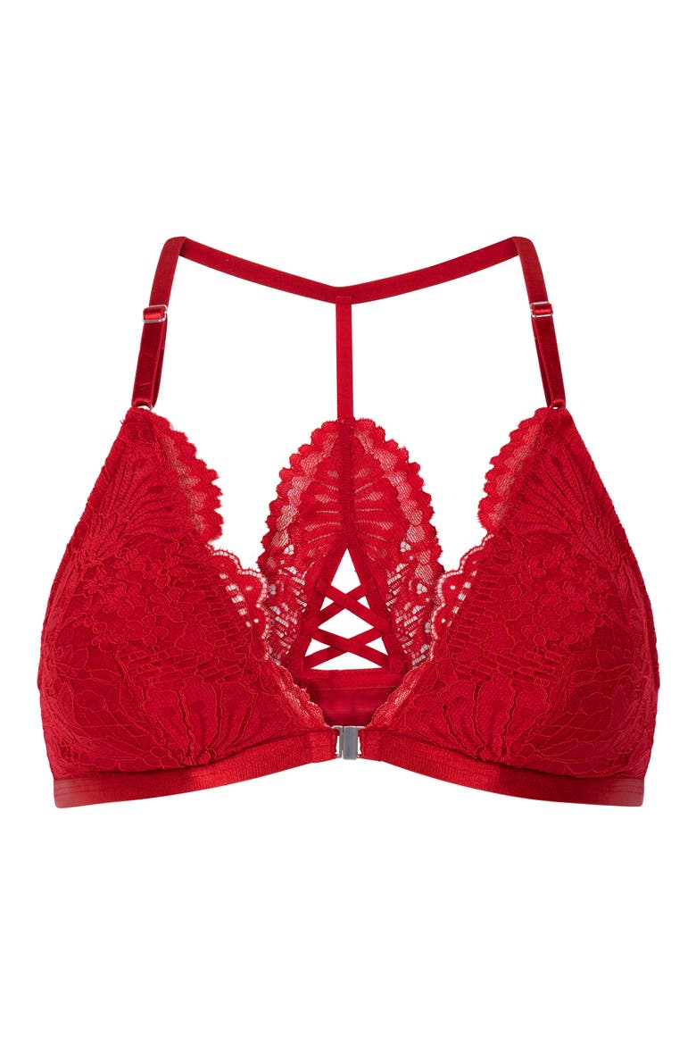 Whitney Lace Triangle Bralette, Alternate, color, CHILI PEPPER