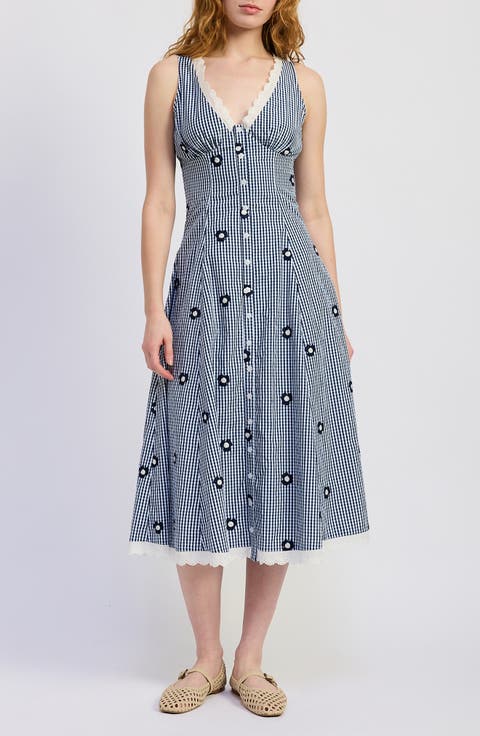 Hera Gingham Midi Dress