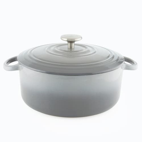 Chantal 3 Qt Round Cast Iron Dutch Oven In Gray