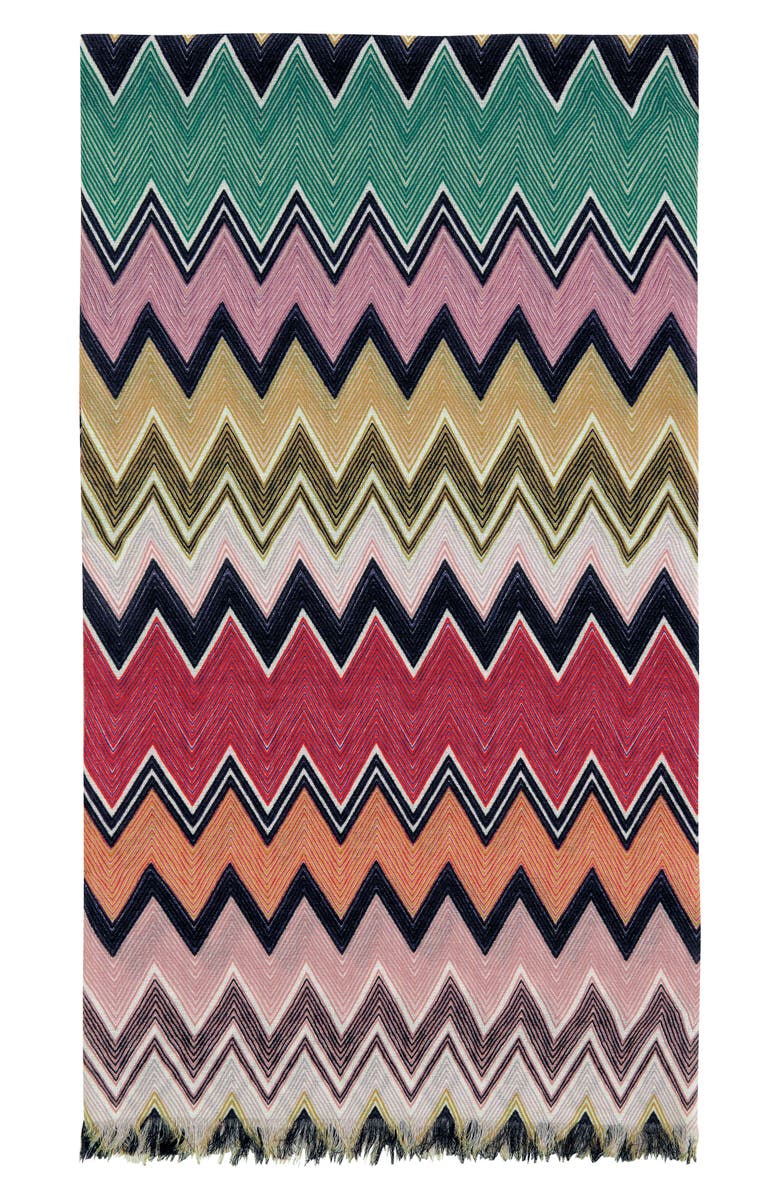 MissoniHome Tibaldo Throw Blanket, Main, color, 