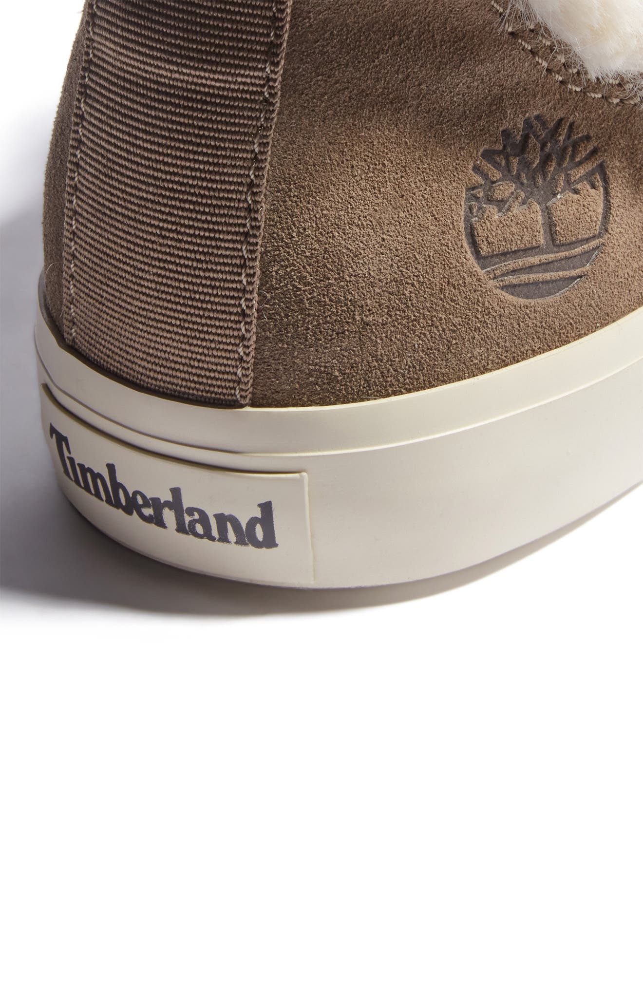 Skyla Bay Faux Fur Lined Leather Sneaker, Alternate, color, OLIVE SUEDE