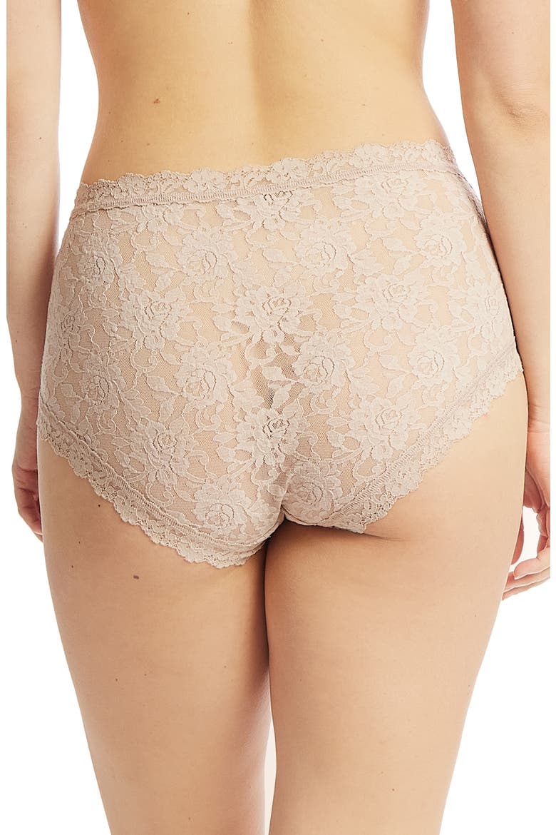 Signature Lace High Waist Boyshorts, Alternate, color, CHAI