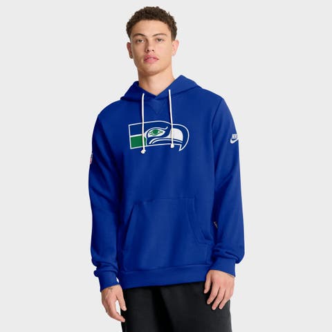 Men's Nike Royal Seattle Seahawks  Sideline Offensive Set Play Performance Pullover Hoodie