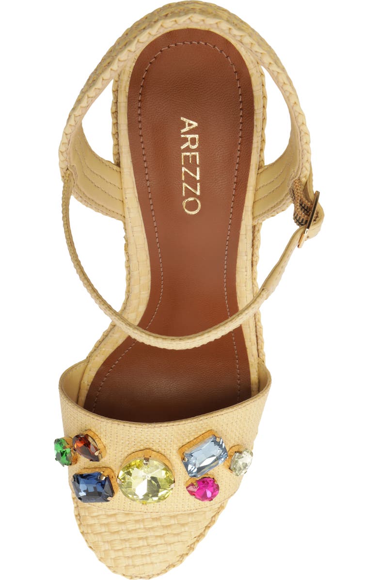 Arezzo Georgina Platform Wedge Sandal, Alternate, color, Palha