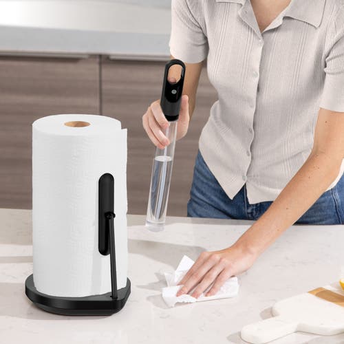 Simplehuman Paper Towel Holder With Spray In Matte Black