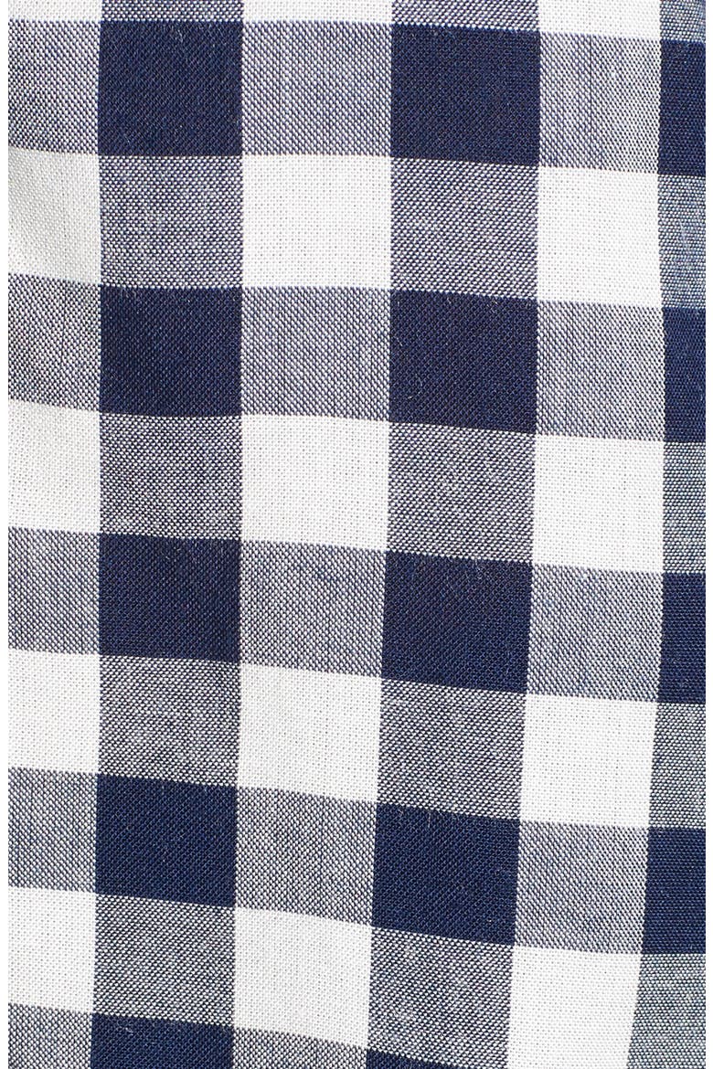 Gingham Cold Shoulder Top, Alternate, color, BLUE/ WHITE GINGHAM