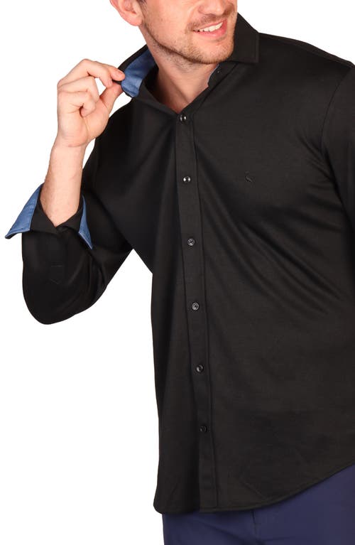 Tailorbyrd Classic Fit Button-down Shirt In Black