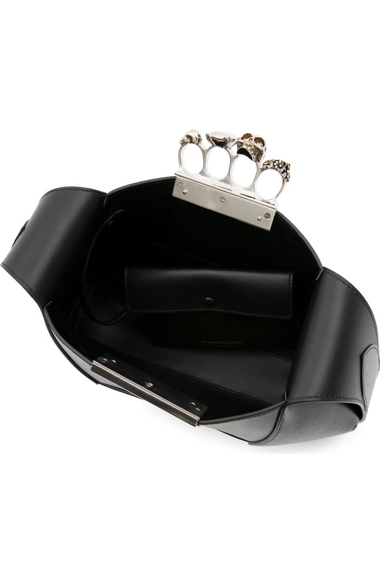 McQueen Jewelled Leather Hobo, Alternate, color,