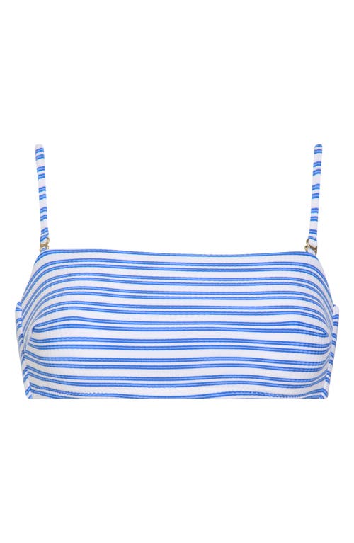Shop Vitamin A ® Mila Bandeau Bikini Top In Blue Stripe
