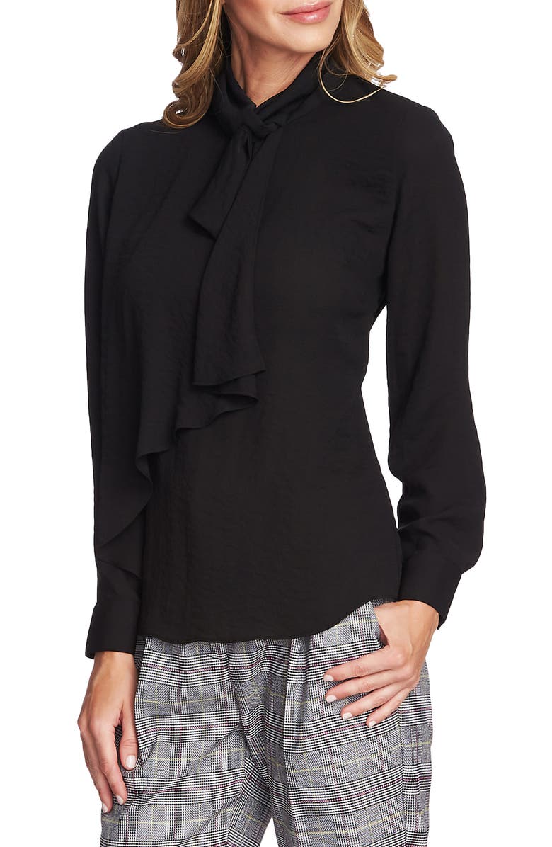 Vince Camuto Tie Neck Ruffle Top, Main, color, 