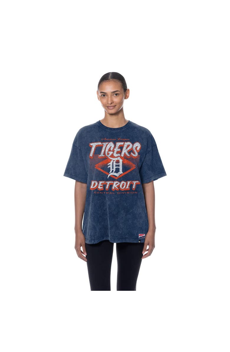 New Era Women's New Era  Navy Detroit Tigers Mineral Wash Oversized T-Shirt, Alternate, color, Navy