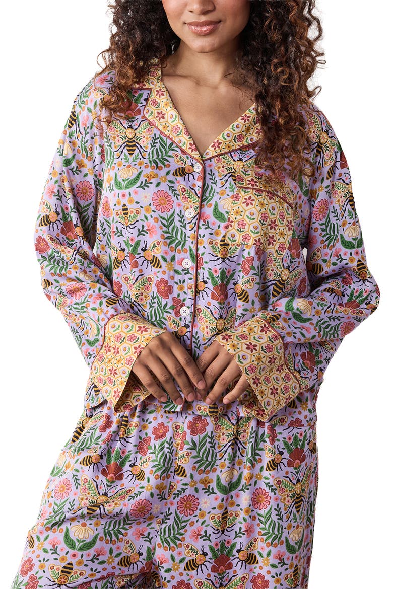 Soho Satin Pajamas, Alternate, color, LAVENDER