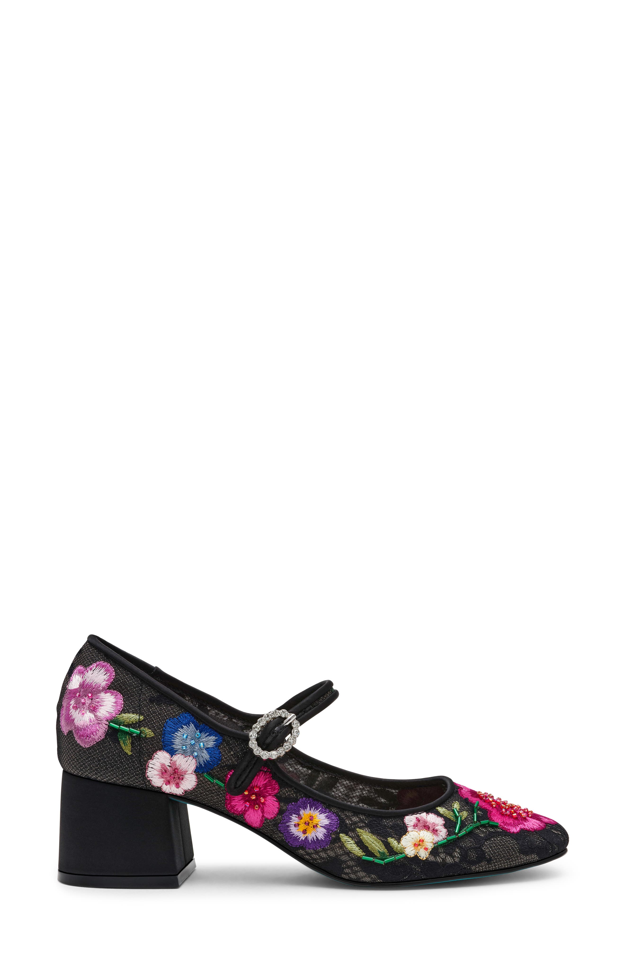 Betsey Johnson Rubee Mary Jane Pump, Alternate, color, Black Multi Floral