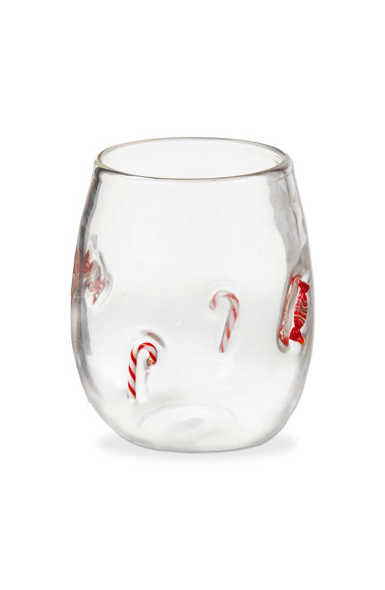 tag Candy Stemless Wine Glass - 16oz Multicolor Drinkware, Main, color, Multicolored