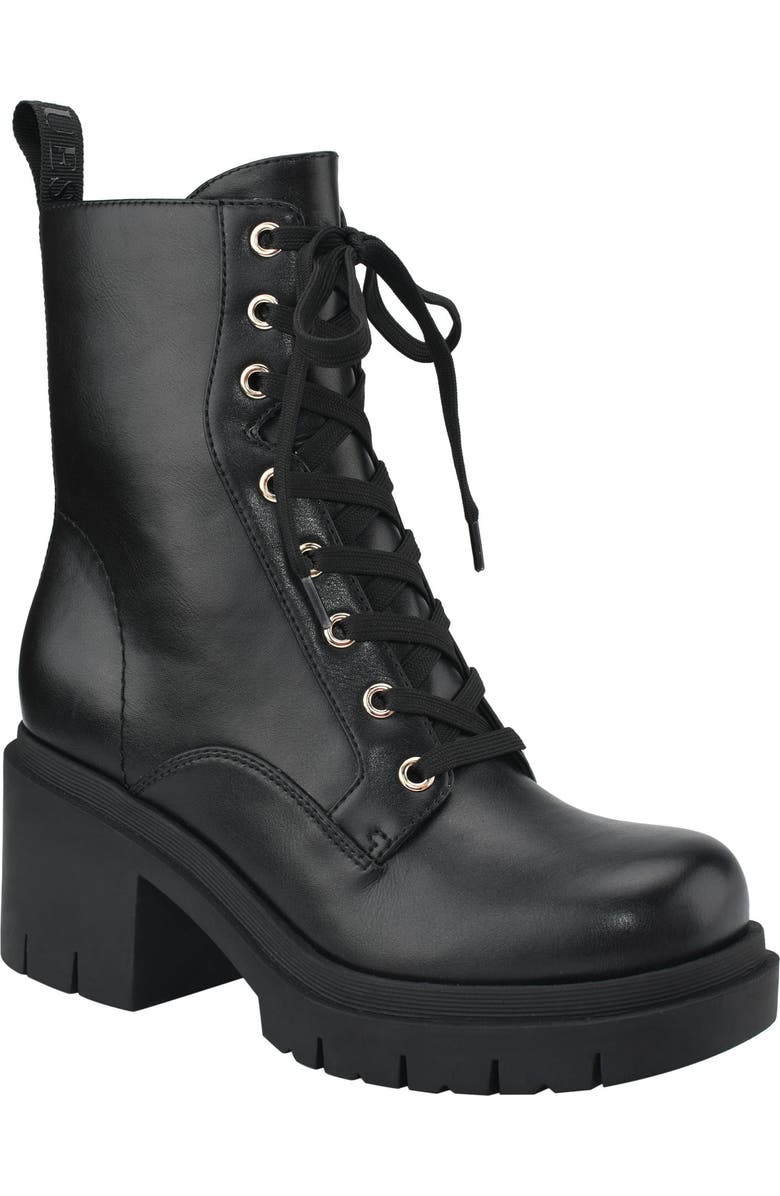 GUESS Juel Platform Combat Boot, Main, color,