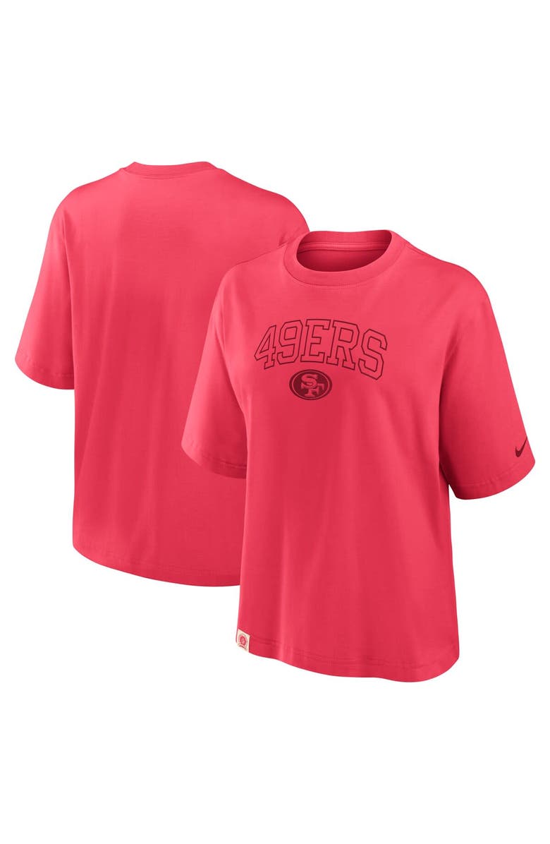 Nike Women's Nike Scarlet San Francisco 49ers Glory Arch Boxy T-Shirt, Main, color, Scarlet